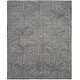 preview thumbnail 8 of 8, SAFAVIEH Handmade Mirage Candan Modern Abstract Viscose Rug 8' x 10' - Light Grey/Charcoal - Rectangle