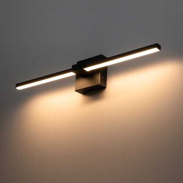 Black vanity light strip top