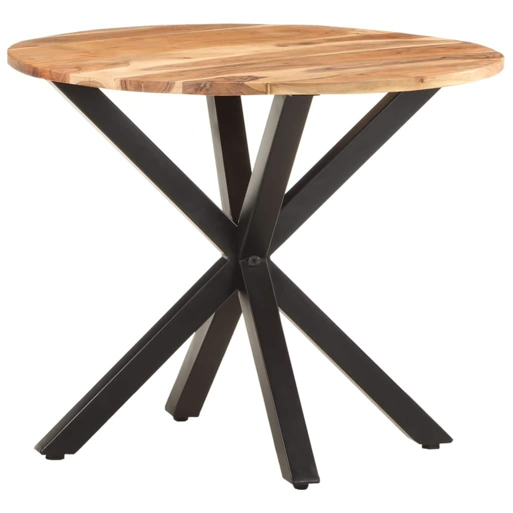 vidaXL Side Table 26.8"x26.8"x22" Solid Acacia Wood - 26.8" x 26.8" x 22"