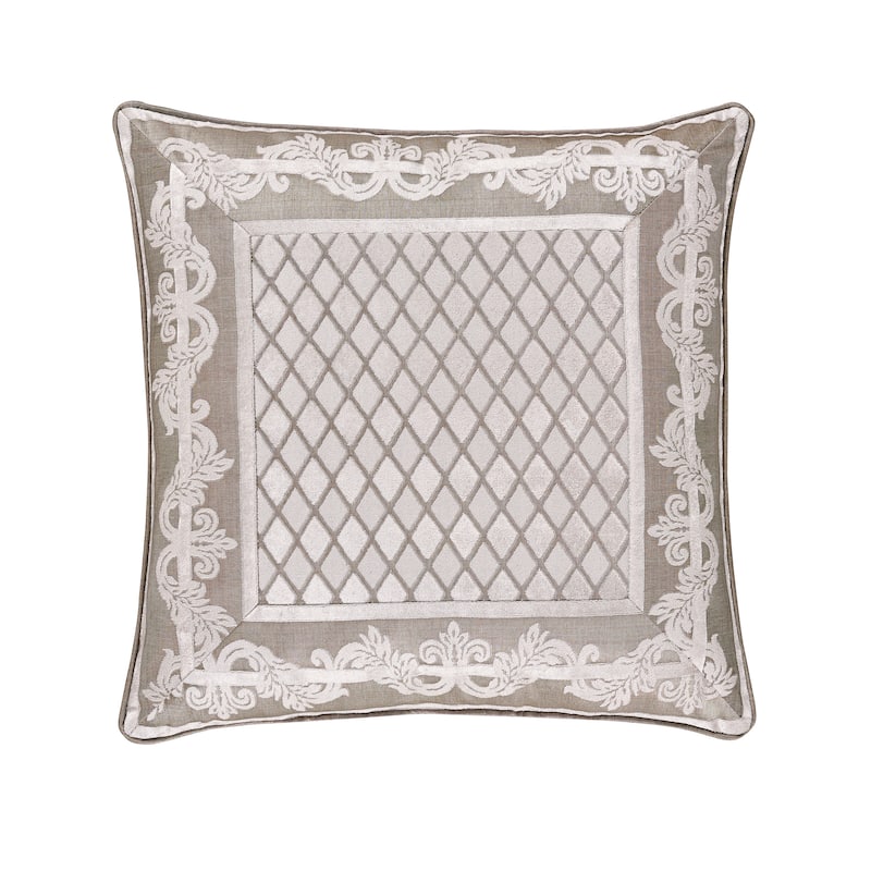J. Queen New York Bel Air Sand 20 Inch Square Decorative Throw Pillow