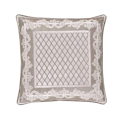 J. Queen New York Bel Air Sand 20 Inch Square Decorative Throw Pillow
