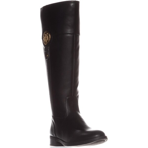tommy black boots