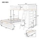 preview thumbnail 3 of 20, Twin Over Full Bunk Bed with 6 Drawers, Flexible Shelves and GuardRail