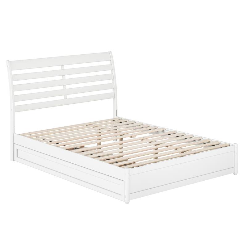 Emelie Platform Bed with Panel Footboard and Twin XL Trundle