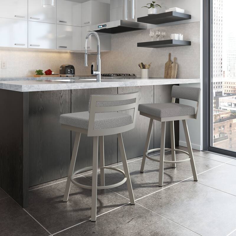 Amisco Travis Swivel Counter and Bar Stool