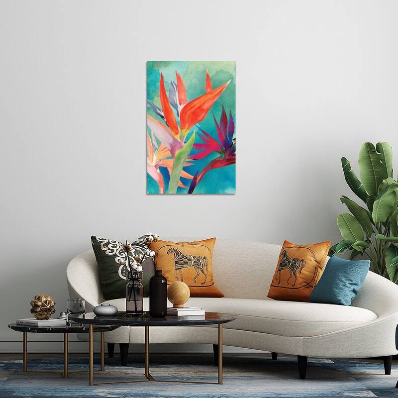 Vivid Birds of Paradise I Print On Acrylic Glass by Jennifer Paxton Parker