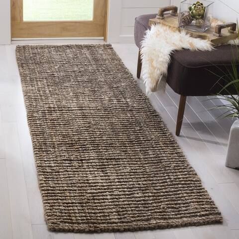 Natural Fiber Levi Braided Area Rug, Light Grey, 4' x 6'