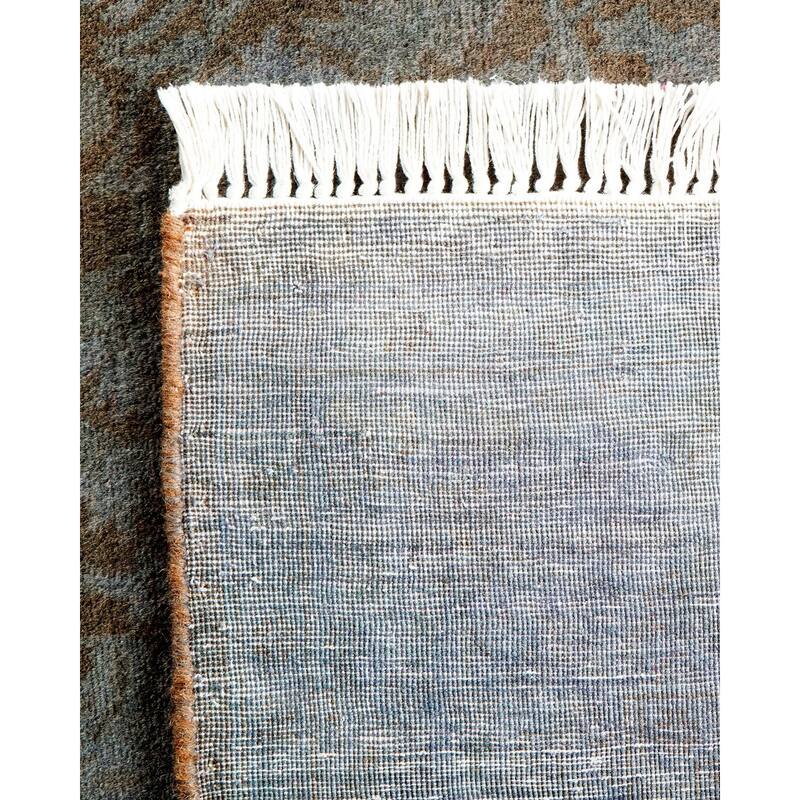 Overton Hand Knotted Wool Vintage Inspired Modern Contemporary Overdyed Brown Area Rug - 3' 1" x 5' 6"