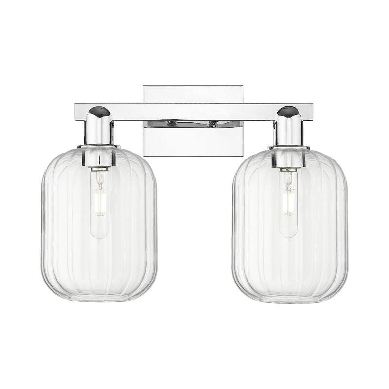 Innovations Lighting 716-2W-14-16-7 Preston Vanity Preston 2 Light 16" - Polished Chrome / Clear