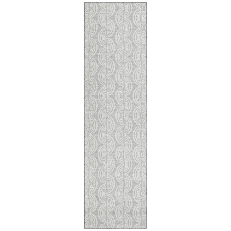 Machine Washable Indoor/ Outdoor Wavy Modern Chantille Rug