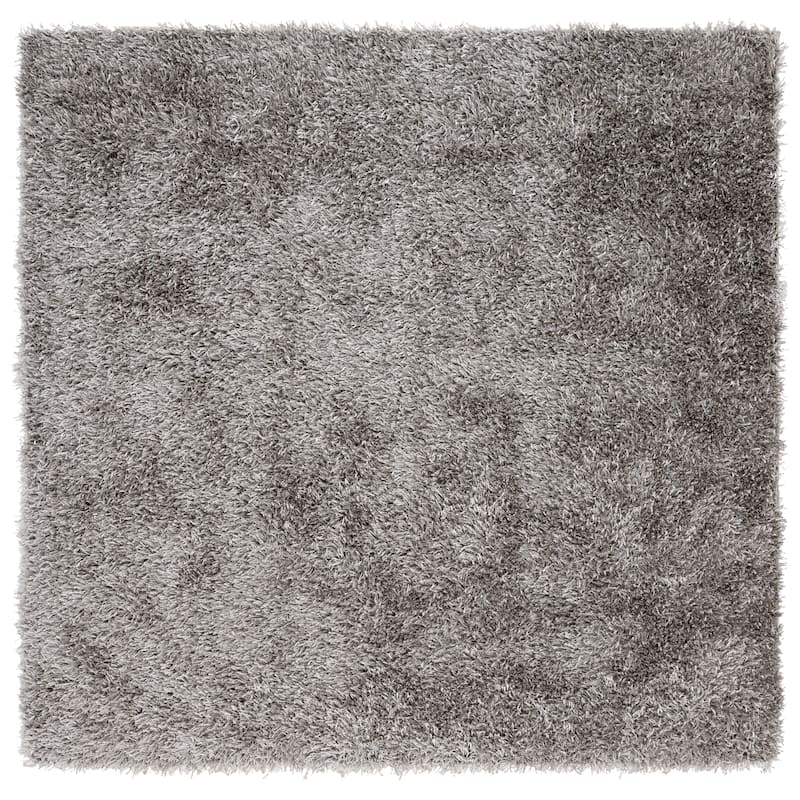 SAFAVIEH Handmade New Orleans Shag Dulce Area Rug - 5' Square - Grey/Grey