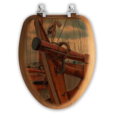 Oak Toilet Seat - Wooden Bow