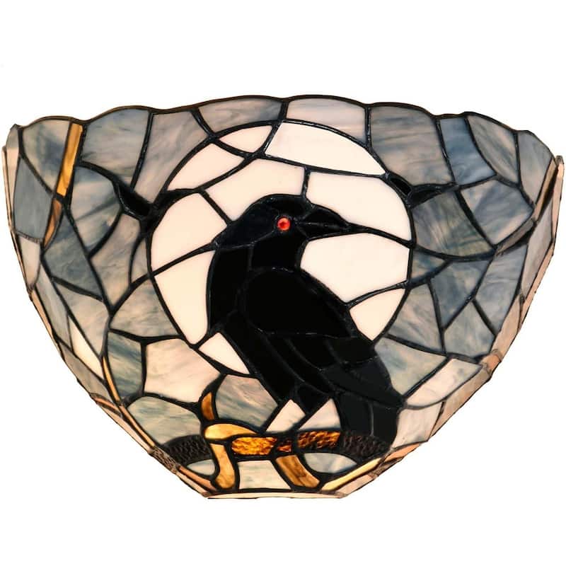 Tiffany wall light dark blue fixture light glass fixture light