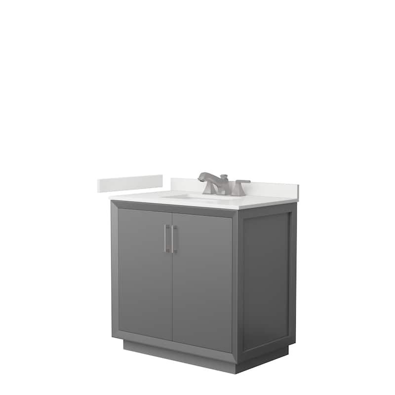 Strada 36-inch Single Vanity, Quartz Top