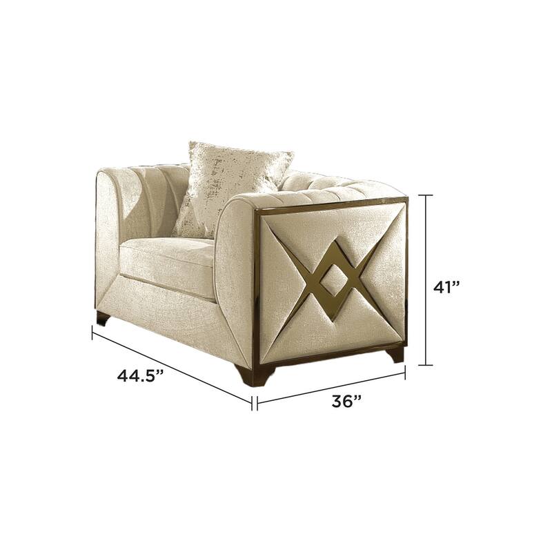 Velencia Contemporary Style 2PC/3PC Living Room Sets Made with Wood