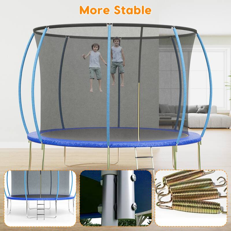 Trampolines for Kids Adults with Enclosure Ladder for Outdoor Jump