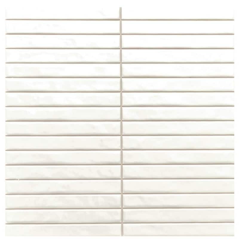 Castilla 14x14 Glossy Porcelain Textured Ribbed Tile - Wall, Backsplash