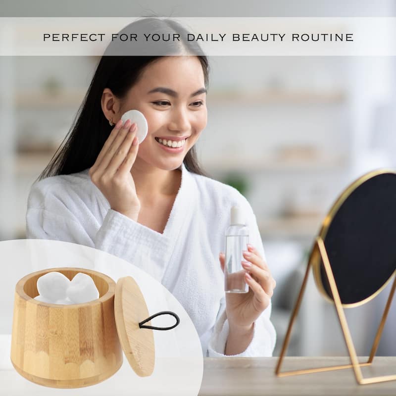5-Piece Bathroom Accessory Set Bamboo Natural Decor