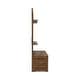 preview thumbnail 9 of 12, Roomfitters Outdoor Storage Bench with Back Rack, Solid Wood Patio Deck Box with Shelves for Garden or Porch, Teak