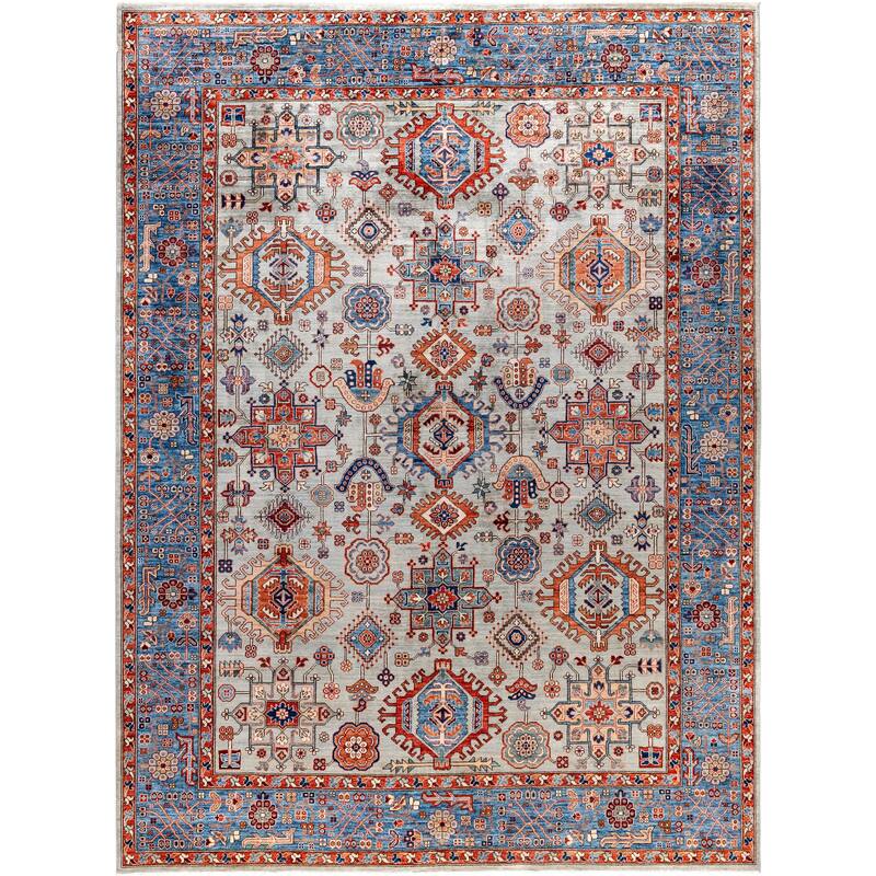Serapi One-of-a-Kind Hand-Knotted Area Rug - Gray - 9' 1" x 12' 0"