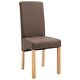 preview thumbnail 3 of 3, vidaXL Dining Chairs 4 pcs Brown Fabric