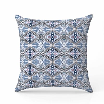 Floral Elegance Faux Suede Reversible Throw Pillow Lavender and Mist