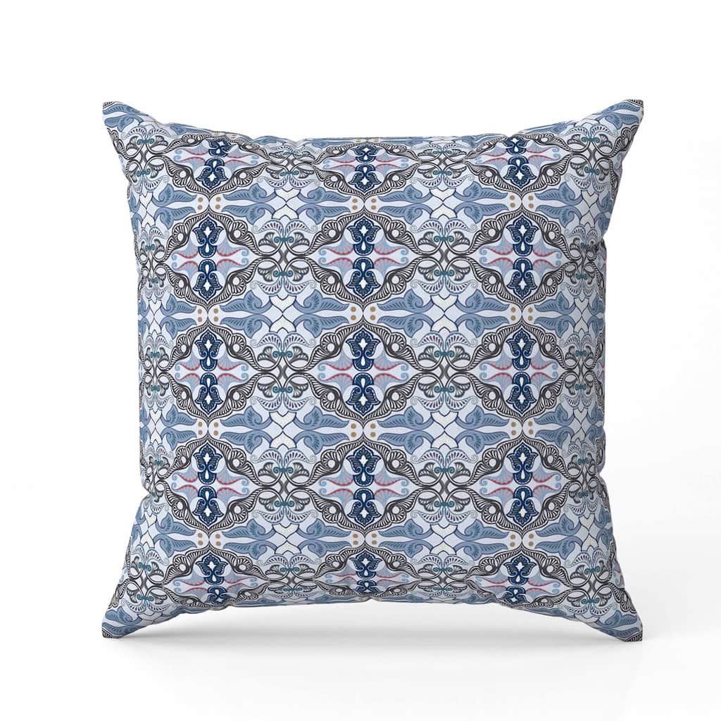 Floral Elegance Faux Suede Reversible Throw Pillow Lavender and Mist
