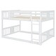 preview thumbnail 17 of 24, Full over Full Bunk Bed with Ladder & Gray Solid Wood