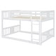 preview thumbnail 17 of 24, Wood Frame Bed Full Over Full Bunk Bed wLadder, Full-length Guardrail