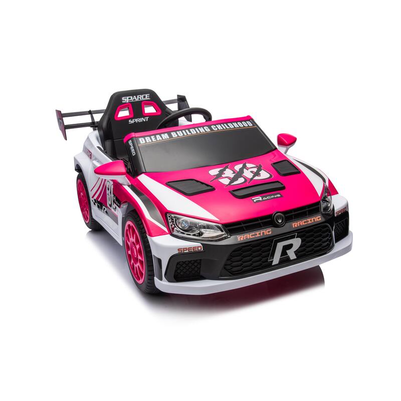 12V Kids Ride-On Car with Remote Control, Dual Drive 20W Motors, Music & Lights, Safety Belt, 4-Wheel Suspension, for Ages 5-8