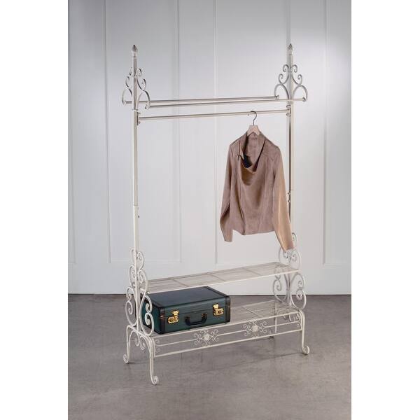 Cream Metal Garment Floor Rack Overstock 31485018 It is possible, but it may not work each time for everyone. tripar