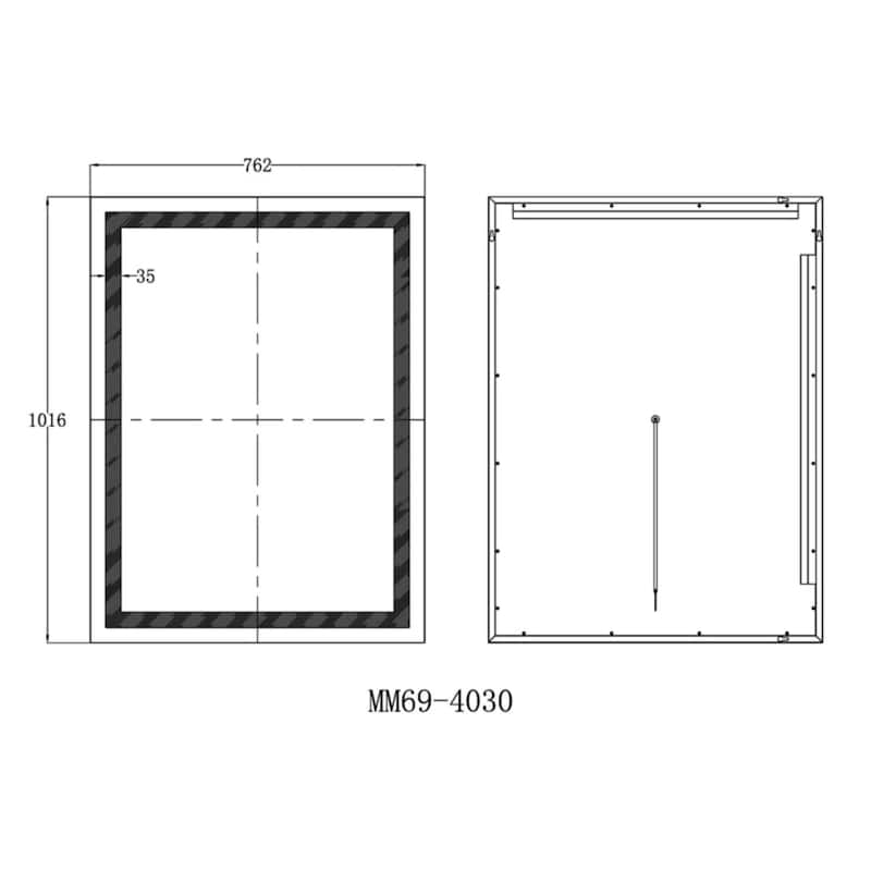 Modern Mirrors Zenith Wall Mounted Lighted Bathroom Mirror with Defogger, Touch Control LED Bathroom Vanity Mirrors