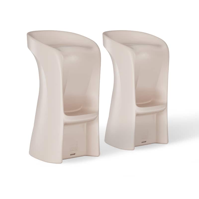 Ledge Lounger In Pool Barstools, Outdoor Patio, 33" Height - Set of 2 - Cloud