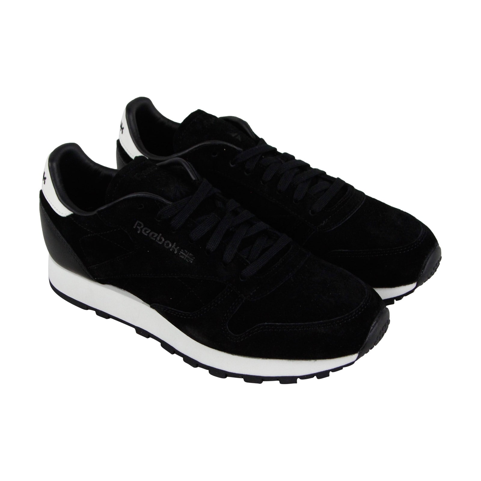 reebok classic black suede