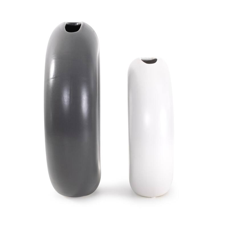 Ronde Ring Ceramic Vase- Set of 2