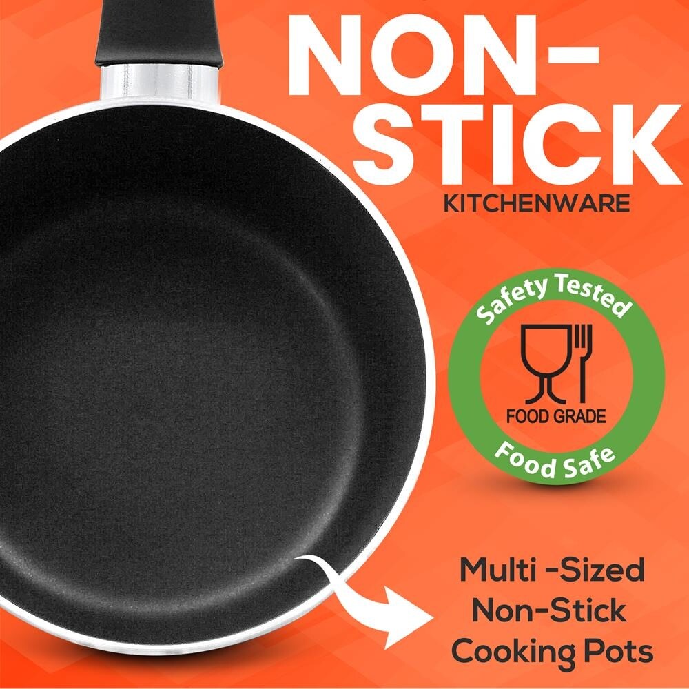 Nutrichef 14 Piece Non-Stick Kitchen Cookware Set, Brown