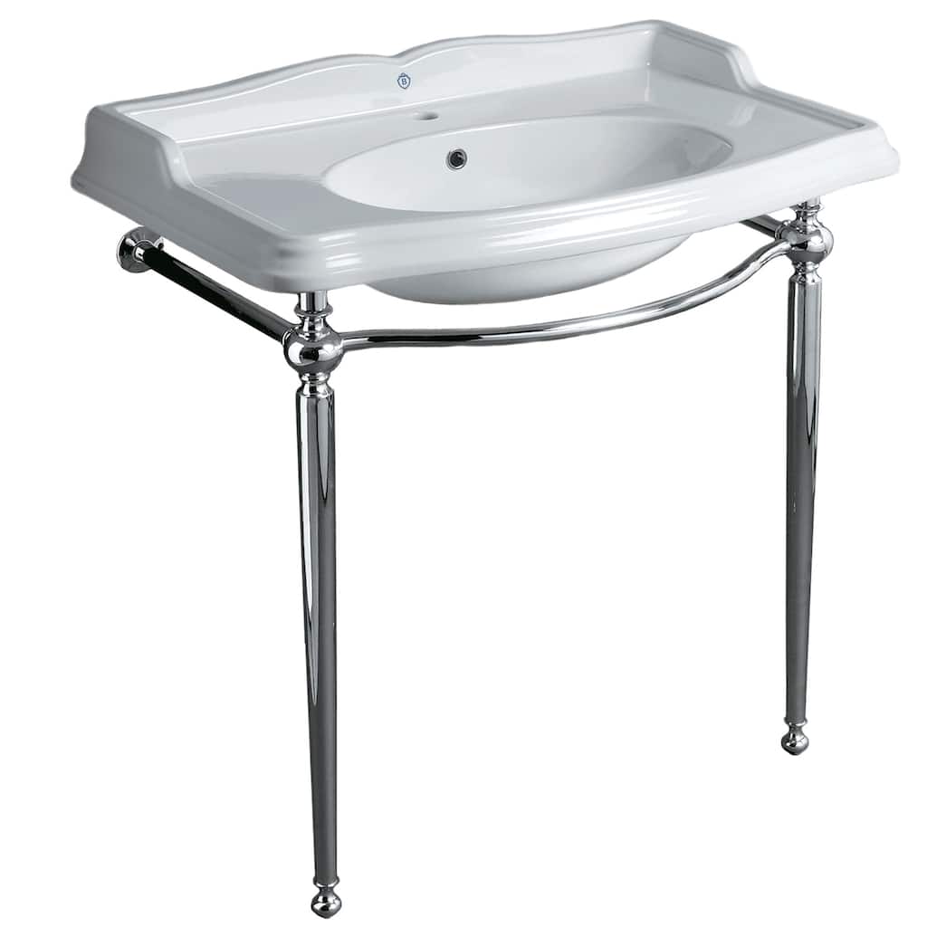 Britannia Large Rectangular Sink Console with Front Towel Bar