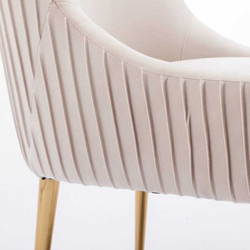 SEYNAR Mid Century Velvet Accent Dining Chair Set of 2 with Rear Handle