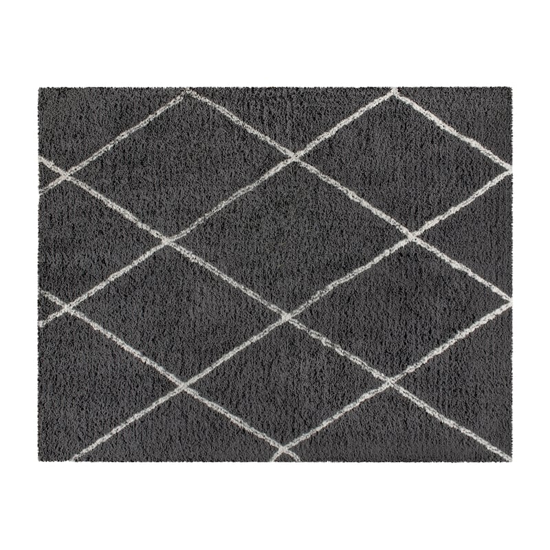 Shag Style Diamond Trellis Area Rug