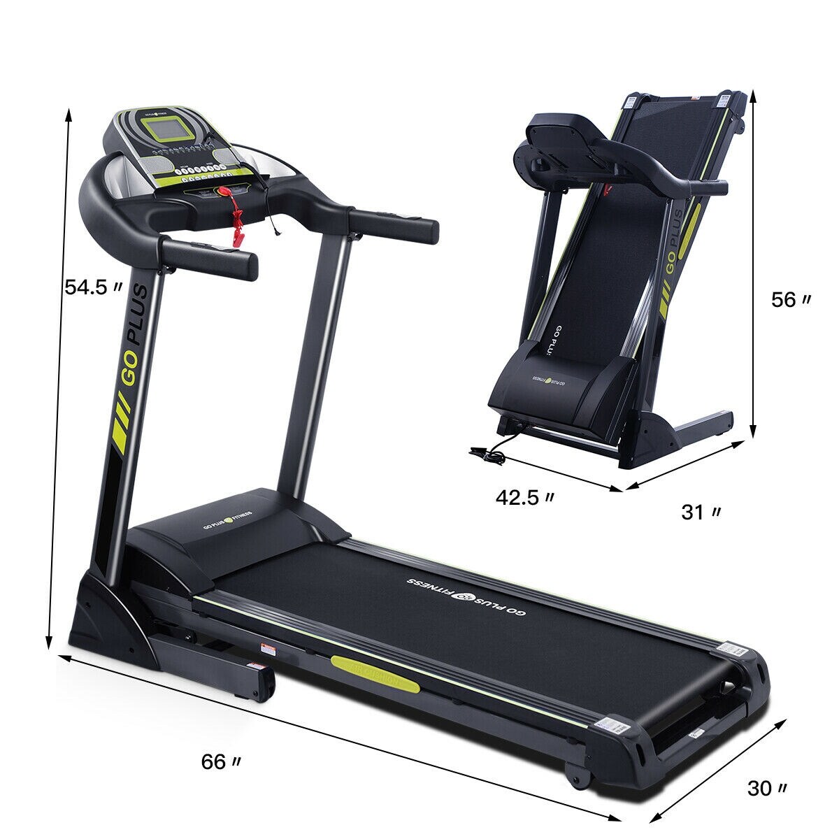 2.5HP Folding Treadmill Electric Support Motorized Power Running Fitness Machine Bed Bath Beyond 27972558