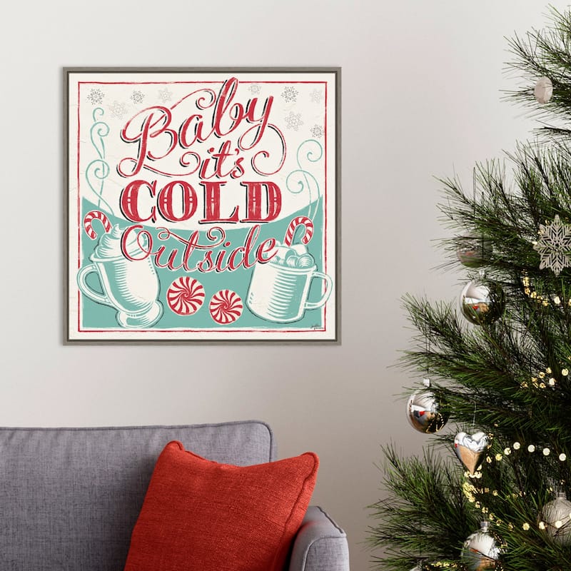 Merry Little Christmas II by Janelle Penner Framed Canvas Wall Art