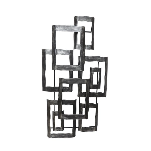 Metal 19" Contemporary Wall Decor Silver, Wb. Opens flyout.