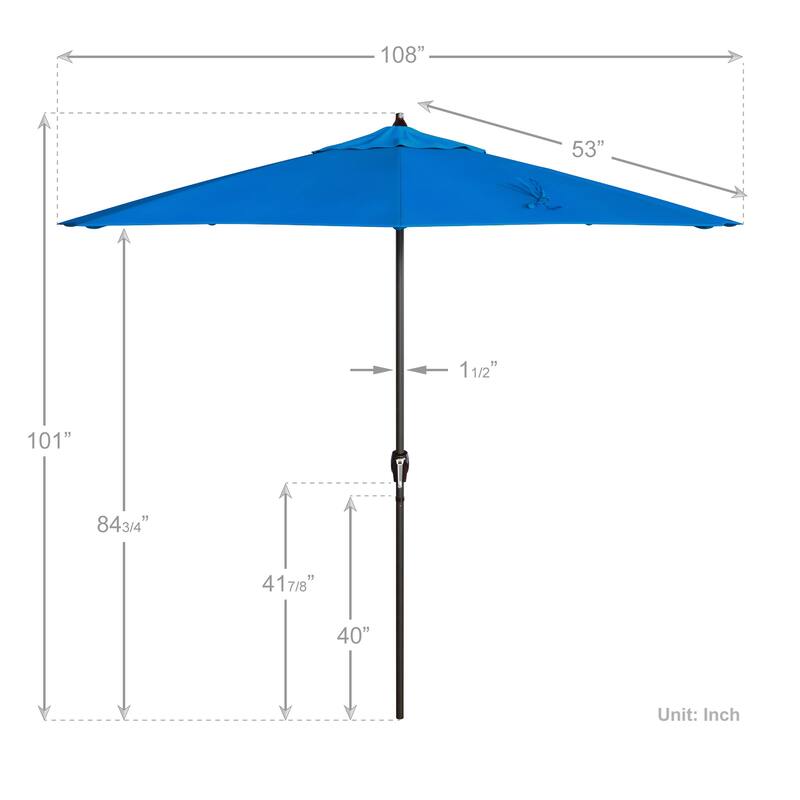 North Bend 9-foot Crank Open Auto-tilt Bronze Finish Patio Umbrella by Havenside Home (Base not included)