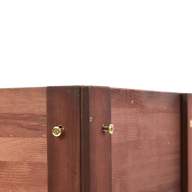 Natural Elevated Planter Box for Outdoor Use with Eco-Friendly Finish