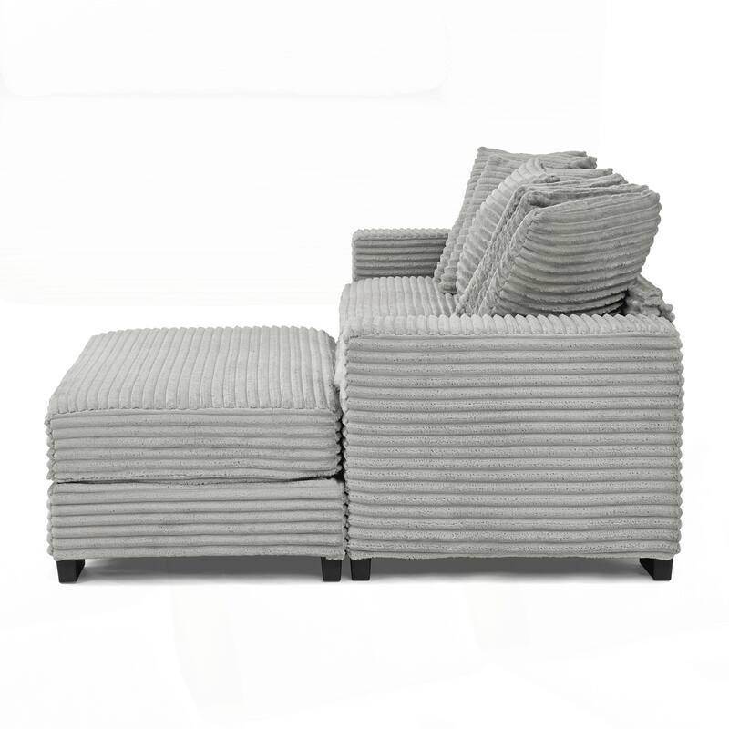 L-Shaped Modular Convertible Sofa
