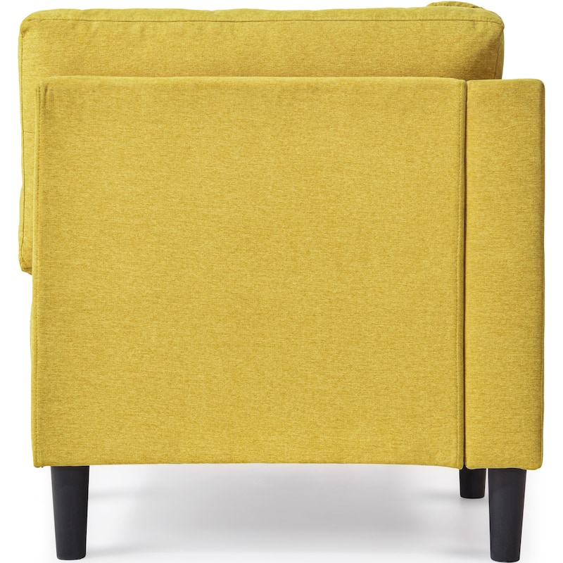 Mid-Century Linen Fabric Sofa Recliner, Leisure Upholstered Indoor Chaise Lounge