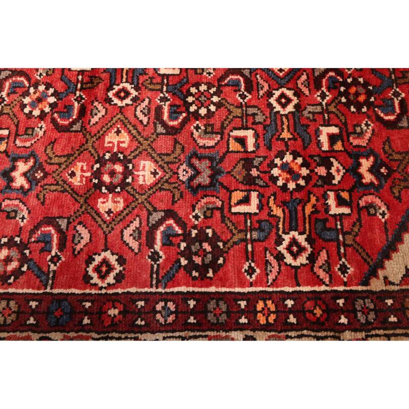 ECARPETGALLERY Hand-knotted Andelz Red Wool Rug - 3'5 x 9'10