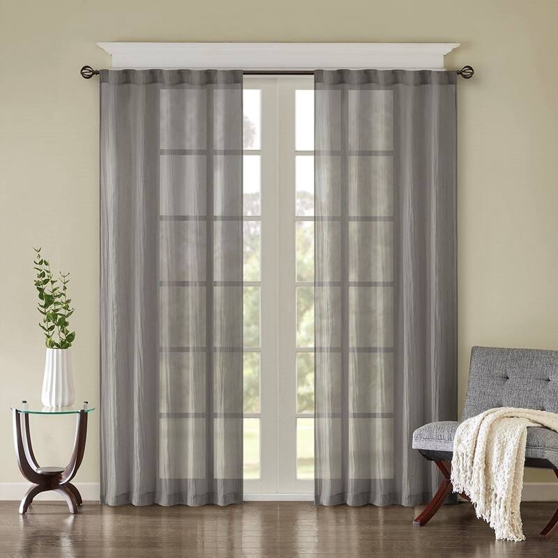Solid Crushed Curtain Panel