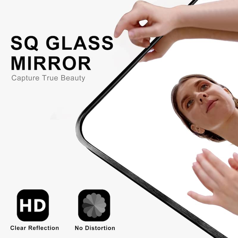 Wall Mount Bathroom Rectangle Vanity Mirror (Horizontal/Vertical)