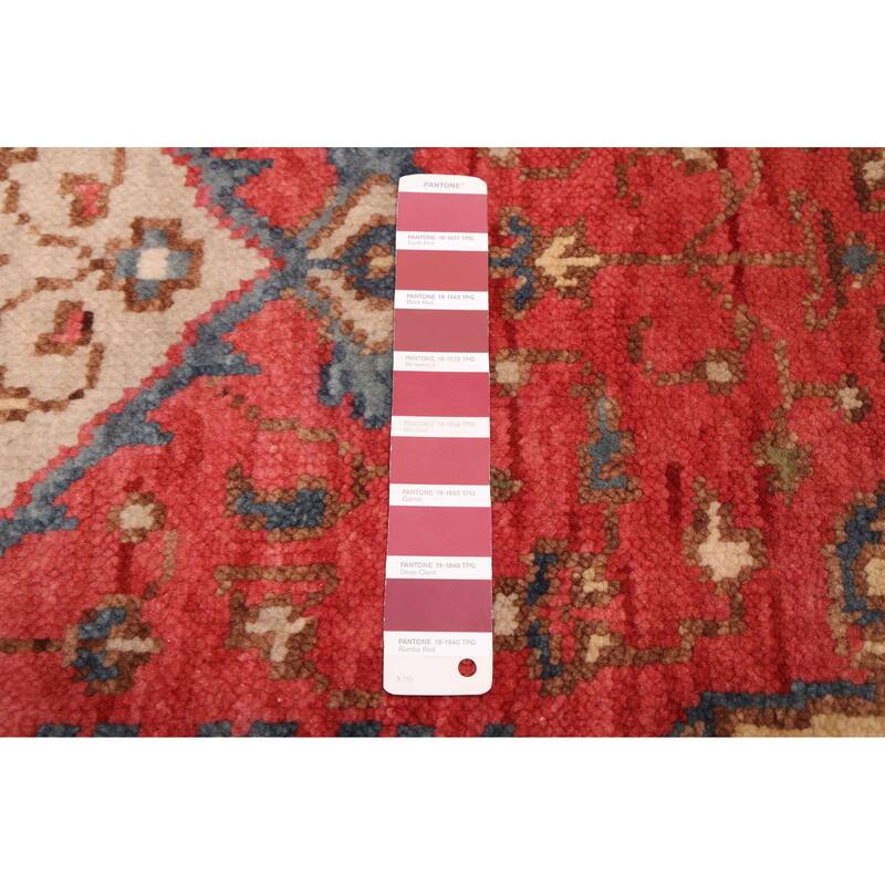 ECARPETGALLERY Hand-knotted Jules Serapi Red Wool Rug - 2'6 x 7'11